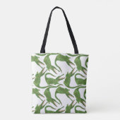Krokodil Witte Waterverf Array Tote Bag (Achterkant)