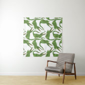 Krokodil Witte Waterverf Array Wandkleed (In situ)