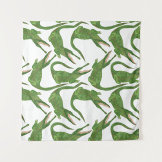 Krokodil Witte Waterverf Array Wandkleed