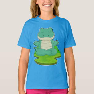 Krokodil Yoga Fitness Meditatie T-shirt