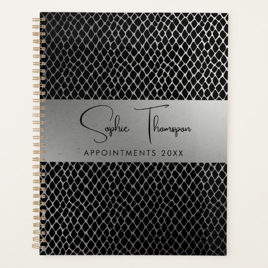 Krokodil zilver nieuwjaar planner (Voorkant)