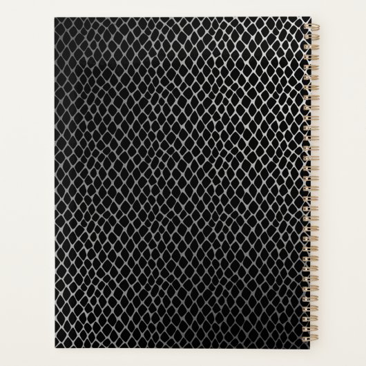 Krokodil zilver nieuwjaar planner (Achterkant)