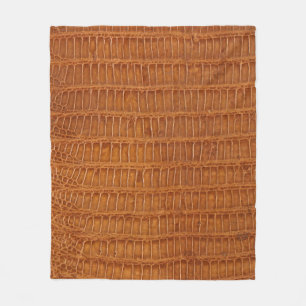 Krokodilalligator reptielleder textuur dicht bij e fleece deken