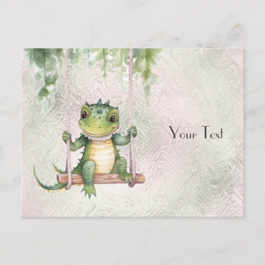 Krokodilbaby Ansichtkaart Briefkaart (Voorkant)