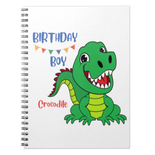 Krokodile-verjaardag, Toddler Birthday Notitieboek