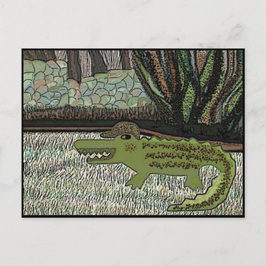 Krokodile Walk Briefkaart (Voorkant)