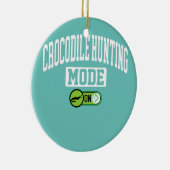 Krokodiljachtmodus op alligatorjager keramisch ornament (Rechts)