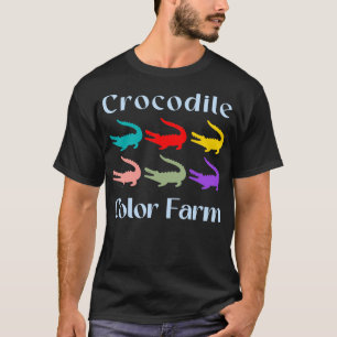 Krokodilkleurig Boerderij - Zonneset ontwerp T-shirt