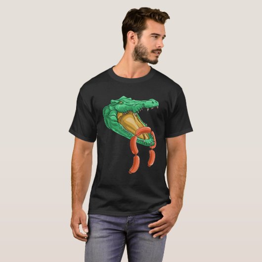 Krokodilkopworst Alligator Reptile Animal T-shirt (Voorkant volledig)
