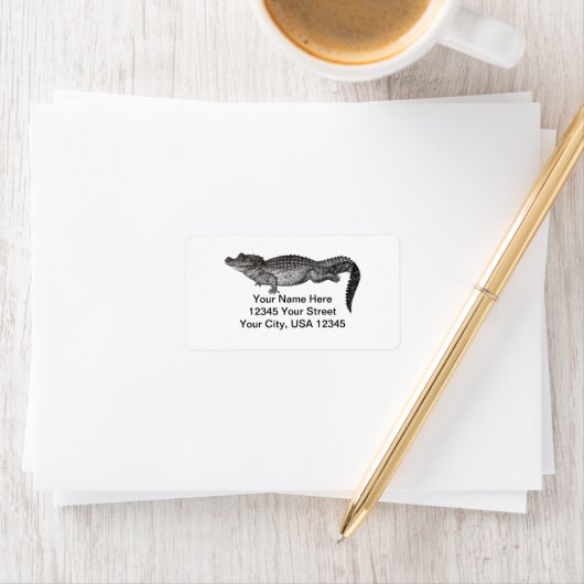 krokodille Adresetiketten Etiket (Insitu)