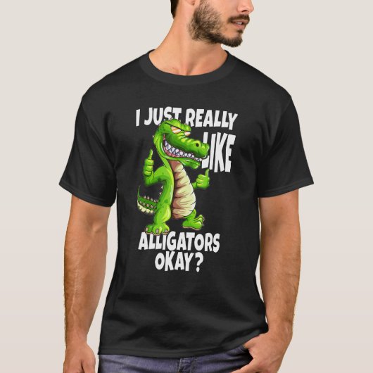 Krokodille Alligators, ik hou echt van alligators T-shirt (Voorkant)