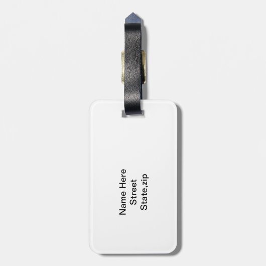 krokodille Bagagelabel (Achterkant verticaal)