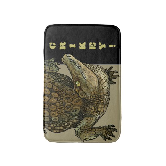 Krokodille Crikey! Badmat (Voorkant Verticaal)