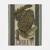 Krokodille Crikey! Fleece Deken (Voorkant)