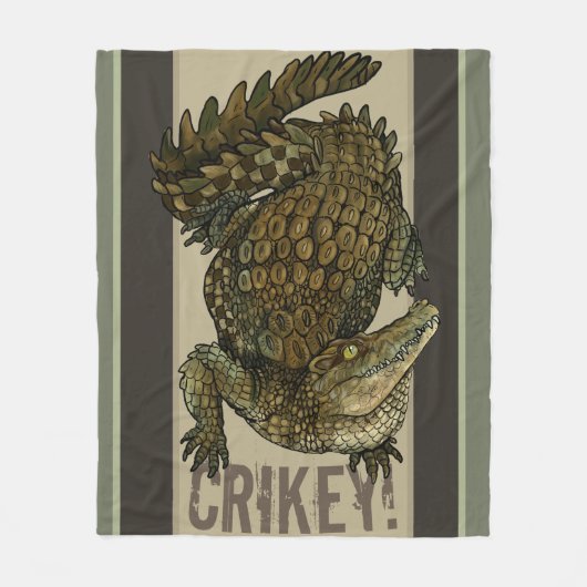 Krokodille Crikey! Fleece Deken (Voorkant)