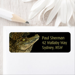 Krokodille Crikey! Label