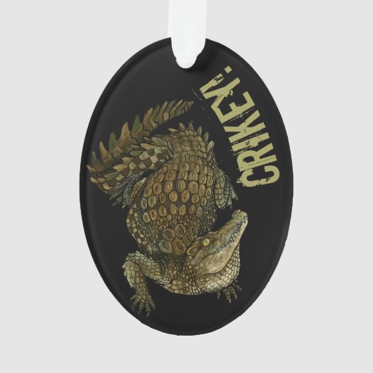 Krokodille Crikey! Ornament (achterkant)