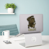 Krokodille Crikey! Sticker (Laptop op bureau)