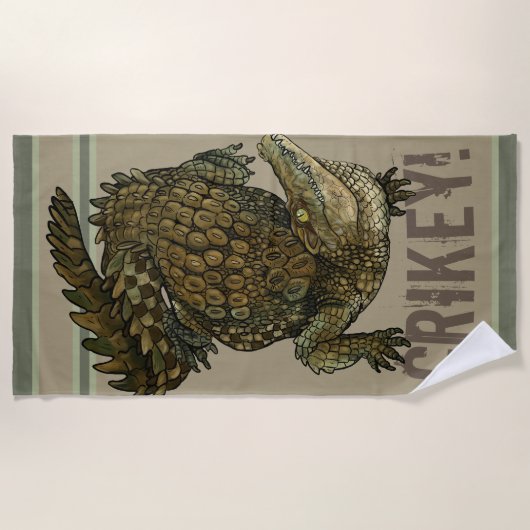 Krokodille Crikey! Strandlaken (Voorkant)