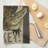 Krokodille Crikey! Theedoek (Quarter Fold)