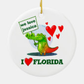krokodille grappige cartoon ik hou van florida keramisch ornament (Achterkant)