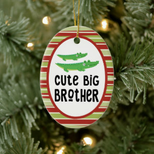 Krokodille schattige kerstman keramisch ornament