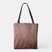 Krokodillederpatroon achtergrondabstract, allig tote bag (Achterkant)