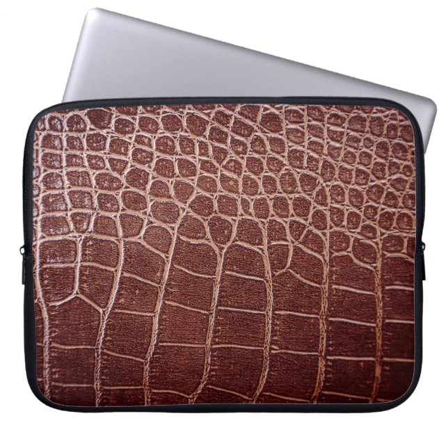 Krokodilleenpatternabstract, alligator, dier laptop sleeve (Voorkant)
