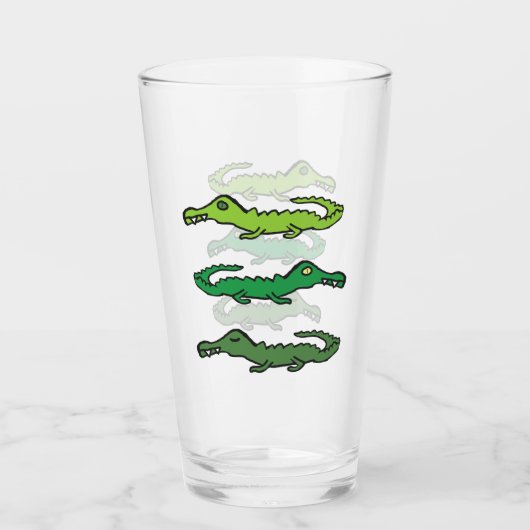 Krokodillen en Alligators Glas (Voorkant)