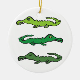 Krokodillen en Alligators Keramisch Ornament