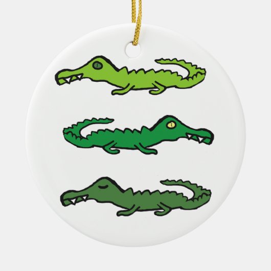 Krokodillen en Alligators Keramisch Ornament (Voorkant)