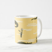 krokodillen: geel naadloos patroon koffiemok (Voorkant rechts)