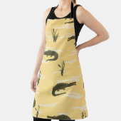 krokodillen: geel naadloos patroon schort (Insitu)