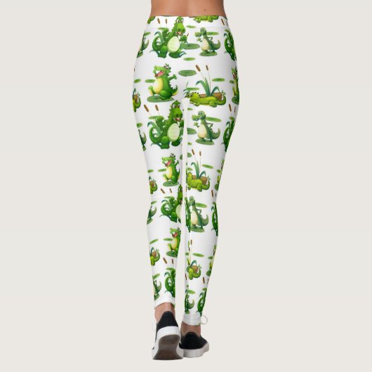 krokodillen in het hangijzer leggings (Achterkant)