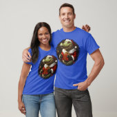 Krokodillen Kerst grappig T-shirt (Unisex)