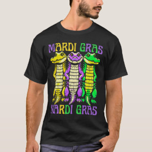 Krokodillen Louisiana Mardi Gras Carnaval T-shirt