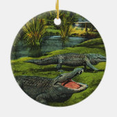 krokodillen, marinespiegels keramisch ornament (Achterkant)
