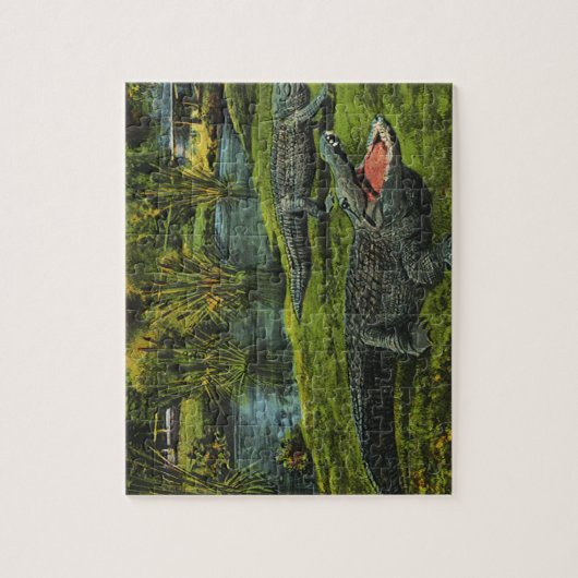  krokodillen, marinespiegels legpuzzel (Verticaal)