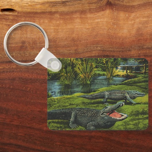  krokodillen, marinespiegels sleutelhanger (Achterkant)
