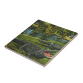  krokodillen, marinespiegels tegeltje (Zijkant)