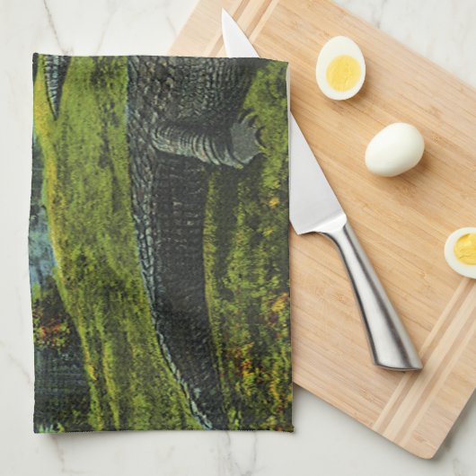  krokodillen, marinespiegels theedoek (Quarter Fold)