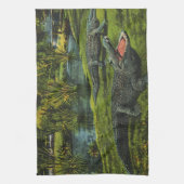 krokodillen, marinespiegels theedoek (Verticaal)