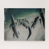 Krokodillen rusten op een Riverbank Wildlife Legpuzzel (Horizontaal)