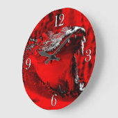 Krokodillen tanden Reptilian Artwork Grote Klok (Hoek)