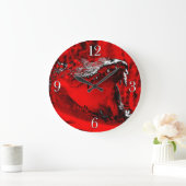 Krokodillen tanden Reptilian Artwork Grote Klok (Huis)