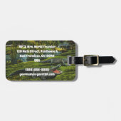 Krokodillen, Vintage Zeeleven Reptielen Dieren Bagagelabel (Voorkant horizontaal)