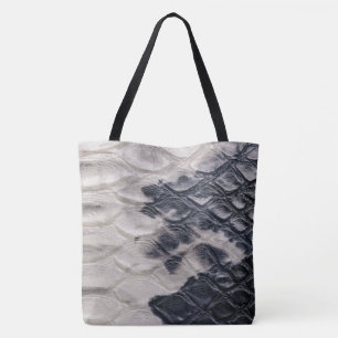 Krokodillenafdrukken in reliëf tote bag