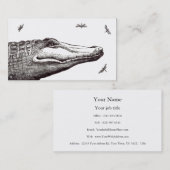 Krokodillenalligator trapper worstler - reiskunst visitekaartje (Voorkant / Achterkant)