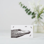 Krokodillenalligator trapper worstler - reiskunst visitekaartje (Staand voorkant)