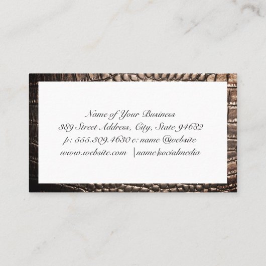 Krokodillengrens Visitekaartje (Achterkant)